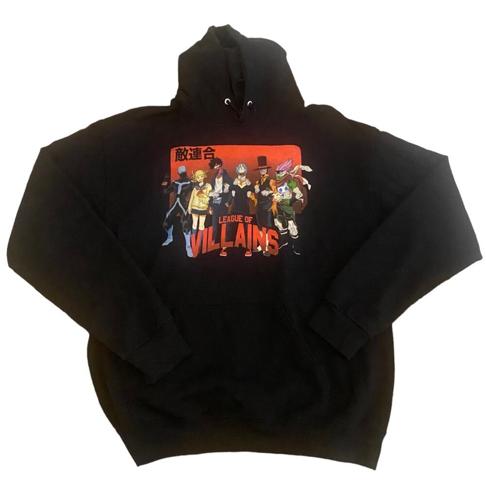 Hot Topic Medium League of Villains Black Hoodie Unisex My Hero Academia Anime